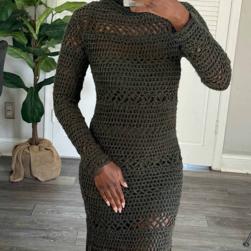 🆕 2025 ZARA FRINGED CROCHET DRESS - Picture 6 of 11